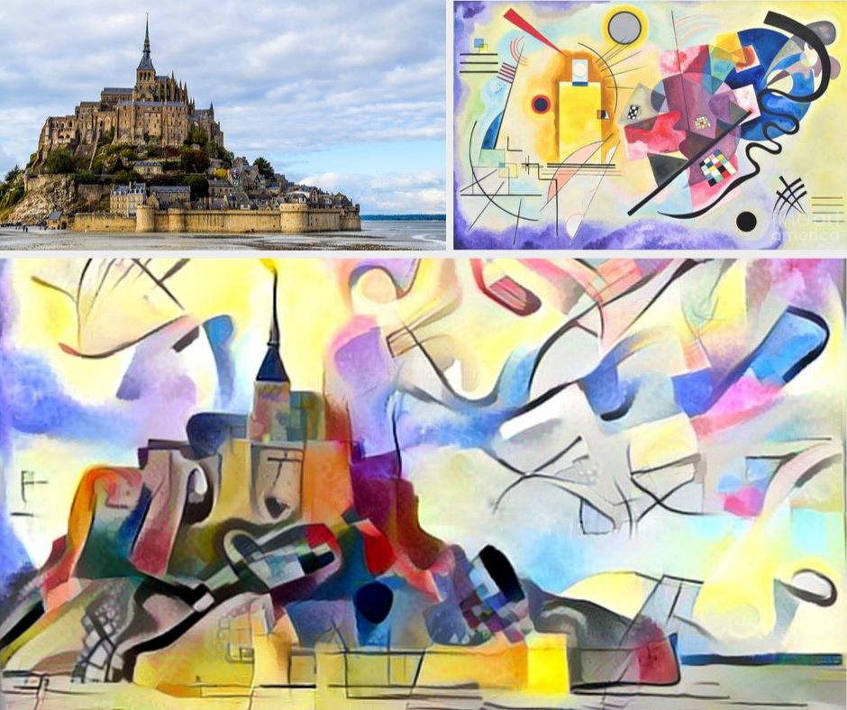 Le mont Saint Michel à la manière abstraite de Kandinsky